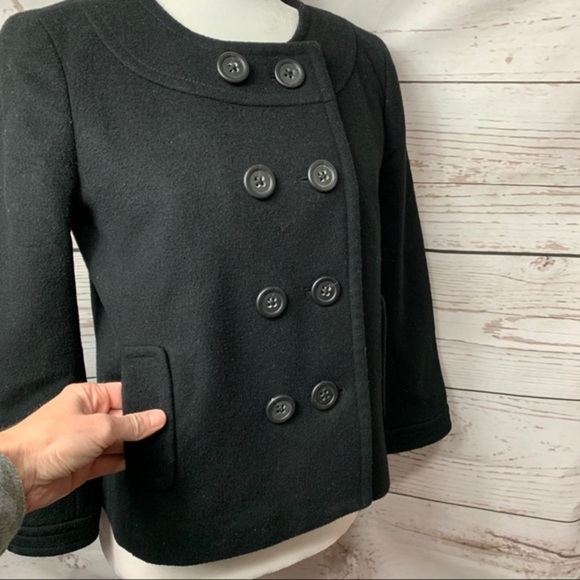 J. Crew Soft Wool Mix 3/4 Sleeve Peacoat - Picture 2 of 6